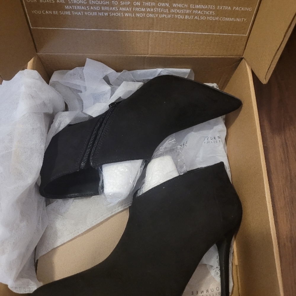 Journee Collection Womens Black Ankle Boots